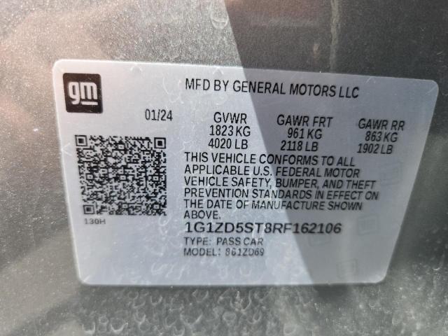 1G1ZD5ST8RF162106 - 2024 CHEVROLET MALIBU LT GRAY photo 13