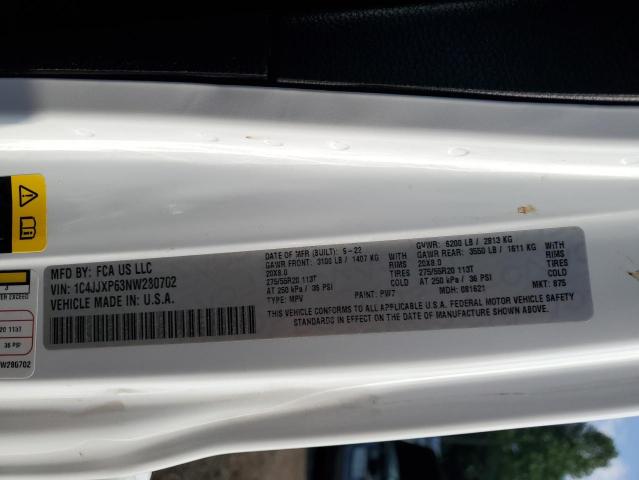 1C4JJXP63NW280702 - 2022 JEEP WRANGLER U SAHARA 4XE WHITE photo 12