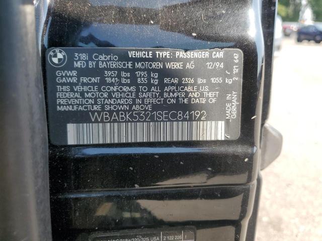 WBABK5321SEC84192 - 1995 BMW 318 IC BLACK photo 12