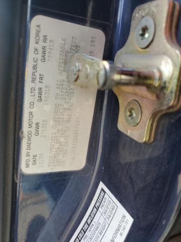 KLAJB52Z31K647237 - 2001 DAEWOO NUBIRA CDX 蓝色 照片 12