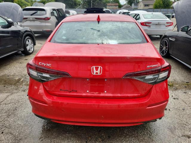 2HGFE2F54SH564258 - 2025 HONDA CIVIC SPORT RED photo 6