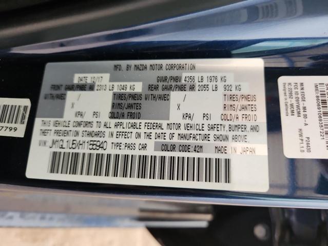 JM1GL1U5XH1155940 - 2017 MAZDA 6 SPORT BLUE photo 13