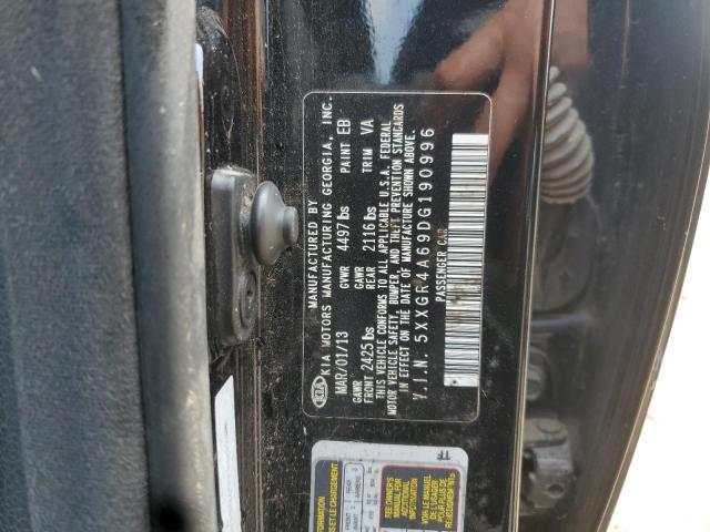 5XXGR4A69DG190996 - 2013 KIA OPTIMA SX შავი ფოტო 12