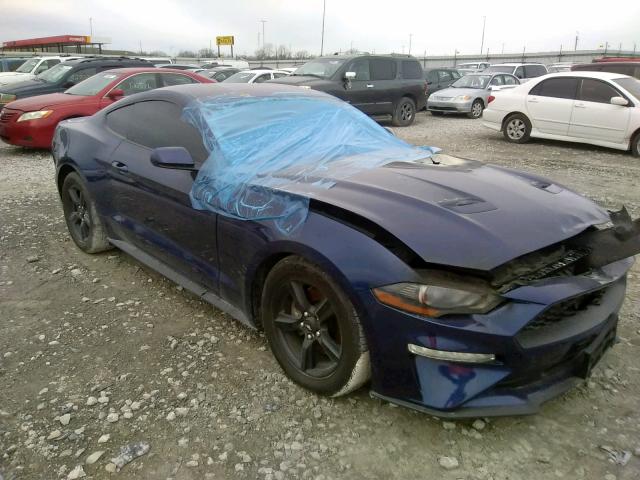 1FA6P8TH5K5191920 - 2019 FORD MUSTANG BLUE photo 1
