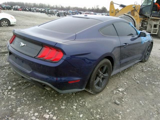 1FA6P8TH5K5191920 - 2019 FORD MUSTANG BLUE photo 4