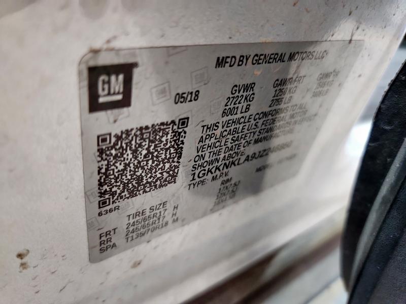 1GKKNKLA9JZ246850 - 2018 GMC ACADIA SLE SILVER photo 13