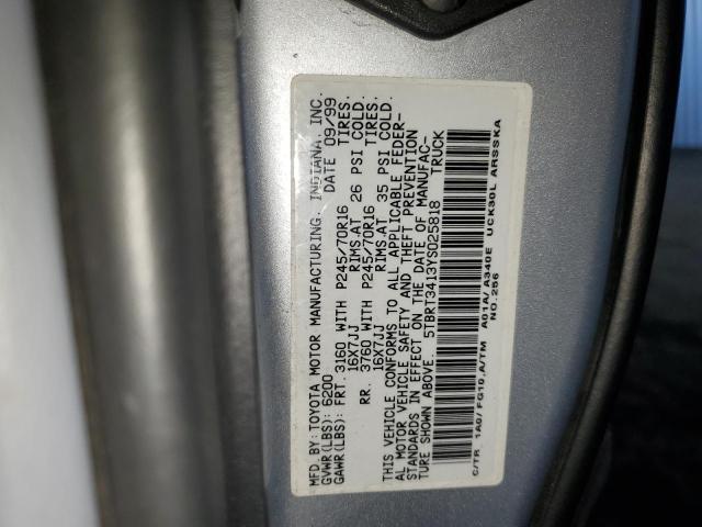 5TBRT3413YS025818 - 2000 TOYOTA TUNDRA ACCESS CAB SILVER photo 12