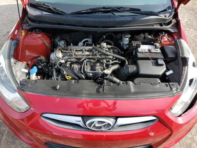 KMHCT5AE3DU131560 - 2013 HYUNDAI ACCENT GLS RED photo 11