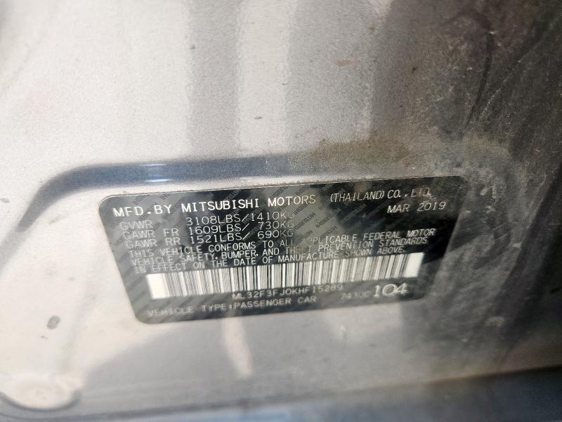 ML32F3FJ0KHF15289 - 2019 MITSUBISHI MIRAGE G4 ES 灰色 照片 13