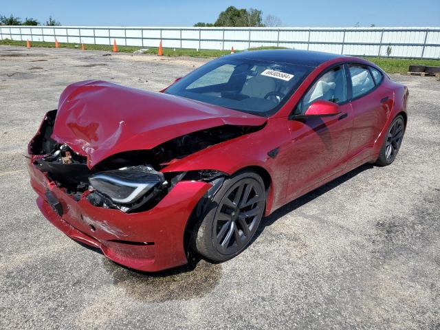 5YJSA1E59PF519009 - 2023 TESLA MODEL S RED photo 1