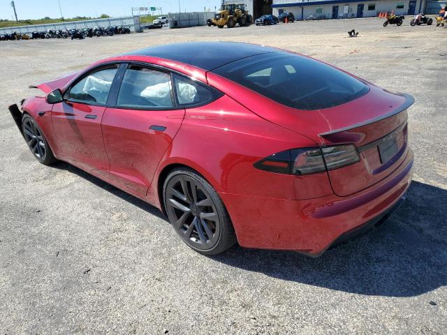 5YJSA1E59PF519009 - 2023 TESLA MODEL S RED photo 2
