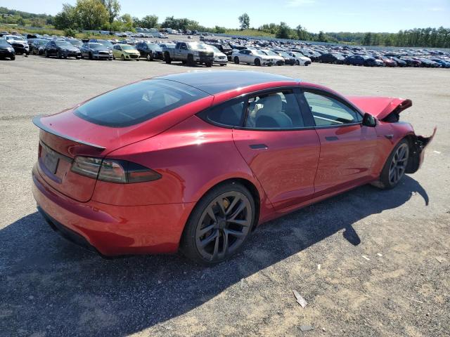 5YJSA1E59PF519009 - 2023 TESLA MODEL S RED photo 3