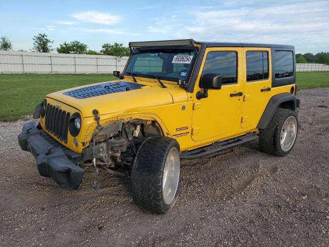 1C4BJWDG9FL670833 - 2015 JEEP WRANGLER U SPORT YELLOW photo 1