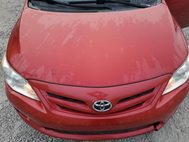 2T1BU4EE7CC779805 - 2012 TOYOTA COROLLA LE BASE RED photo 11