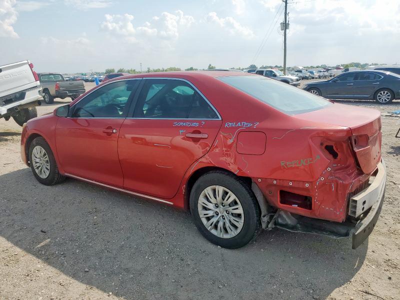 4T1BF1FK0CU557005 - 2012 TOYOTA CAMRY BASE წითელი ფოტო 2