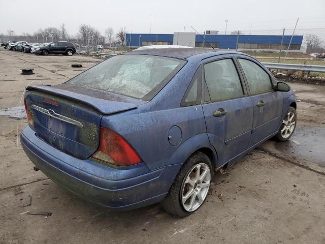 1FAHP38352W204779 - 2002 FORD FOCUS ZTS BLUE photo 3