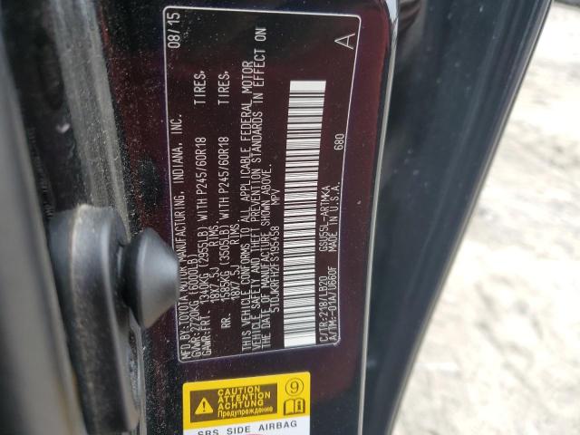 5TDJKRFH2FS195458 - 2015 TOYOTA HIGHLANDER XLE Qara foto 12