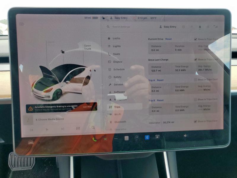 5YJ3E1EC8LF602321 - 2020 TESLA MODEL 3 WHITE photo 9