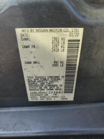 1N4BL4FVXLC223682 - 2020 NISSAN ALTIMA PLATINUM GRAY photo 12