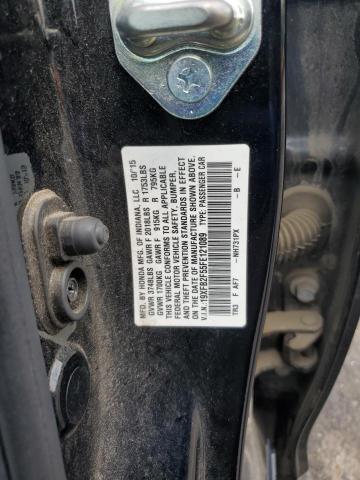 19XFB2F55FE121089 - 2015 HONDA CIVIC LX BLACK photo 12
