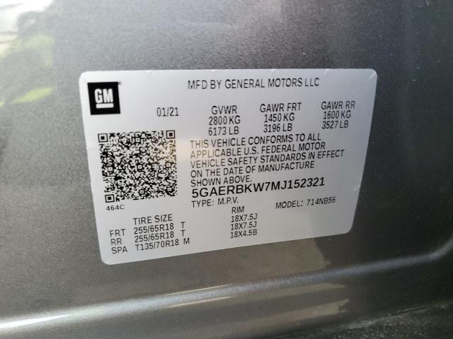 5GAERBKW7MJ152321 - 2021 BUICK ENCLAVE ESSENCE Boz foto 13