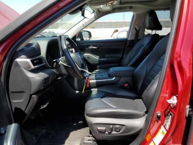 5TDGZRAHXMS064305 - 2021 TOYOTA HIGHLANDER XLE 红色 照片 7