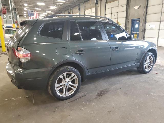 WBXPC93417WF17233 - 2007 BMW X3 3.0SI GREEN photo 3