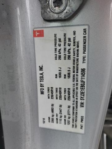 5YJ3E1EB0JF114596 - 2018 TESLA MODEL 3 SILVER photo 12