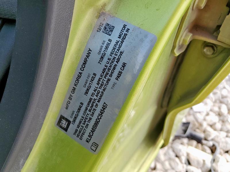 KL8CA6S99DC545457 - 2013 CHEVROLET SPARK LS Жасыл фото 13