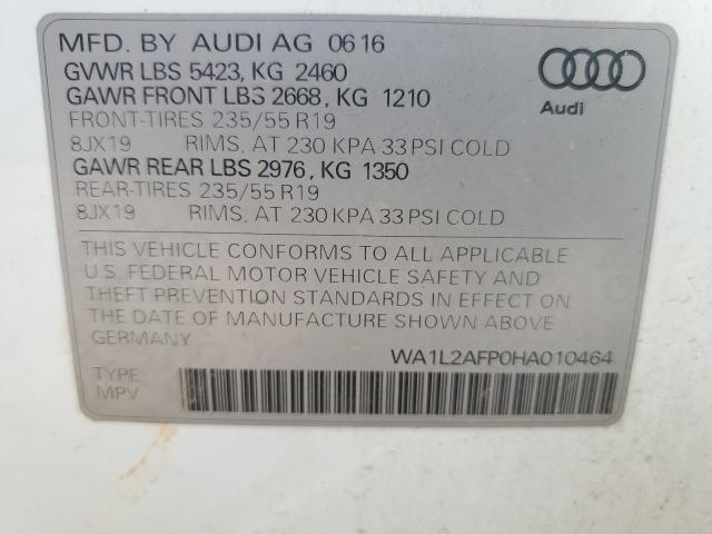 WA1L2AFP0HA010464 - 2017 AUDI Q5 PREMIUM PLUS 白色 照片 13