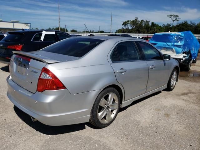 3FAHP0KC2CR222412 - 2012 FORD FUSION SPORT SILVER photo 3