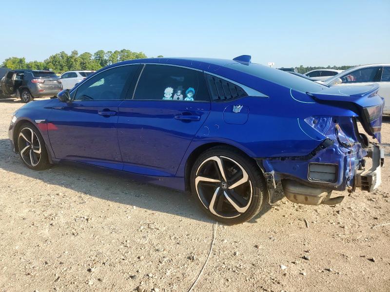 1HGCV1F35KA044502 - 2019 HONDA ACCORD SPORT Синий фото 2