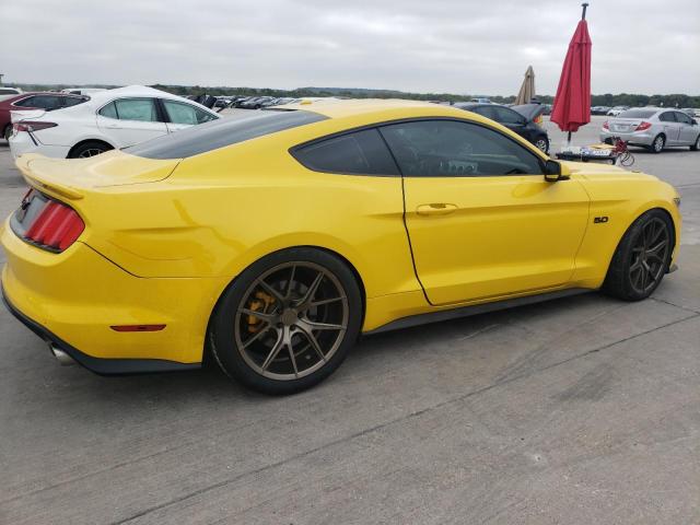 1FA6P8CF0F5316410 - 2015 FORD MUSTANG GT YELLOW photo 3