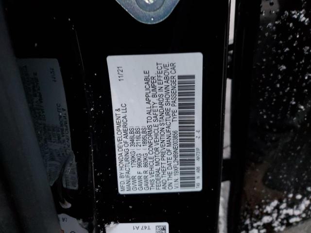 19XFL2H89NE003856 - 2022 HONDA CIVIC SPORT 黑色 照片 12