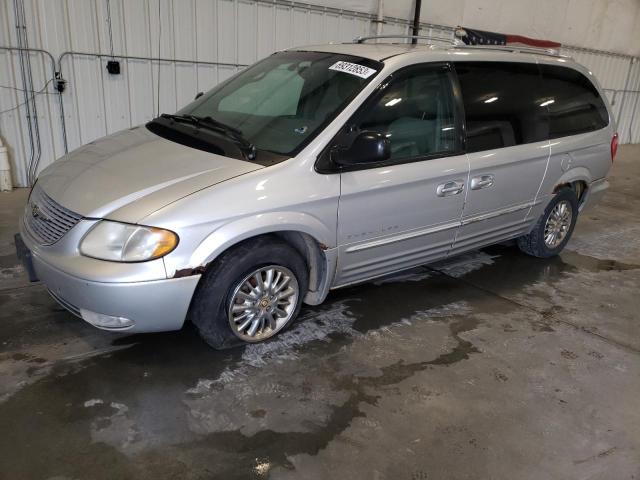 2C8GP64L81R122340 - 2001 CHRYSLER TOWN & COU LIMITED SILVER photo 1