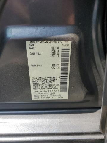 1N4AL3AP8JC281639 - 2018 NISSAN ALTIMA 2.5 SILVER photo 12