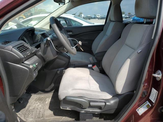 5J6RM3H35FL003716 - 2015 HONDA CR-V LX MAROON photo 7