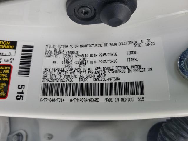 3TMAZ5CN2PM217426 - 2023 TOYOTA TACOMA DOUBLE CAB WHITE photo 13
