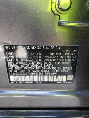 3CZRZ2H71RM782369 - 2024 HONDA HR-V EXL Grau Foto 13