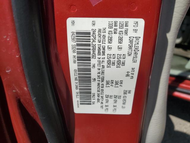 2A4GP54L26R844562 - 2006 CHRYSLER TOWN & COU TOURING 红色 照片 12