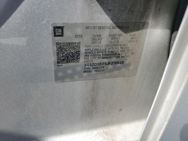 1G1ZD5ST5JF270610 - 2018 CHEVROLET MALIBU LT 银色 照片 13