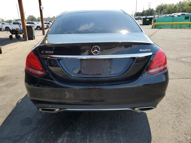 55SWF4KB5HU179288 - 2017 MERCEDES-BENZ C 300 4MATIC BLACK photo 6
