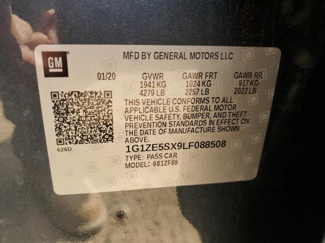 1G1ZE5SX9LF088508 - 2020 CHEVROLET MALIBU PREMIER GRAY photo 13