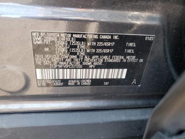 2T3P1RFV0PC331350 - 2023 TOYOTA RAV4 XLE ნაცრისფერი ფოტო 13