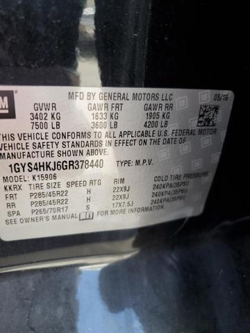 1GYS4HKJ6GR378440 - 2016 CADILLAC ESCALADE ESV LUXURY BLACK photo 14