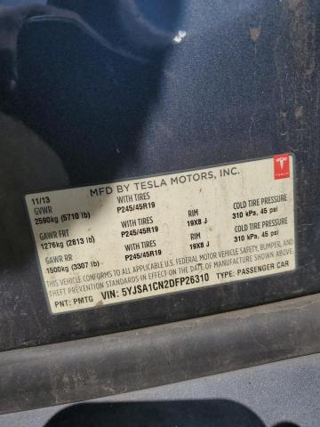 5YJSA1CN2DFP26310 - 2013 TESLA MODEL S 石墨色 照片 12