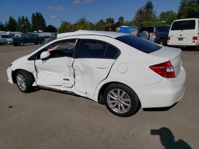 19XFB2F85CE306796 - 2012 HONDA CIVIC EX WHITE photo 2