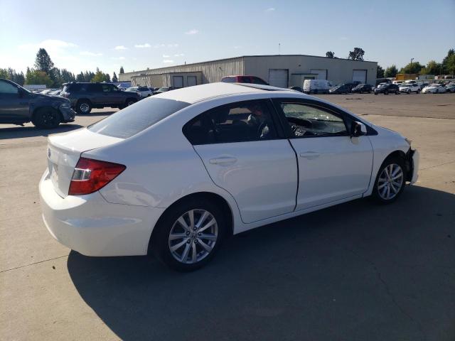 19XFB2F85CE306796 - 2012 HONDA CIVIC EX WHITE photo 3