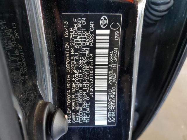 JTDKN3DU1D0355158 - 2013 TOYOTA PRIUS 黑色 照片 12