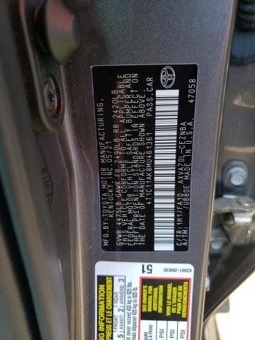 4T1C11AK8MU461361 - 2021 TOYOTA CAMRY LE GRAY photo 13